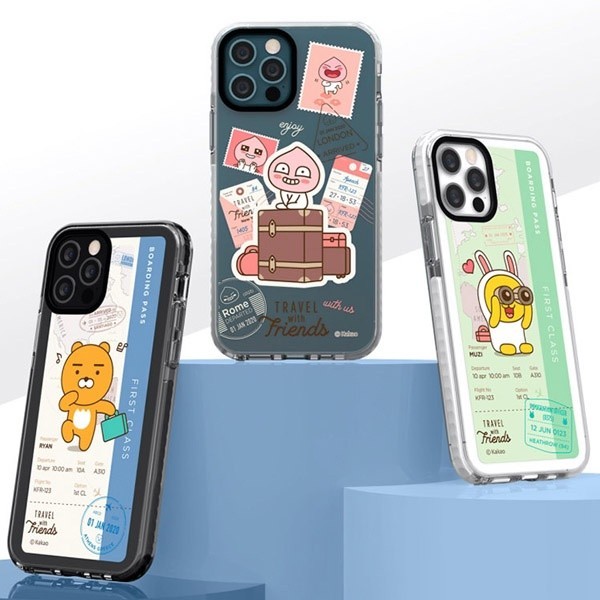 เคสโทรศัพท์มือถือ แบบใส ลาย Kakao Friends Official Travel Line สําหรับ Samsung GALAXY S23 ULTRA PLU