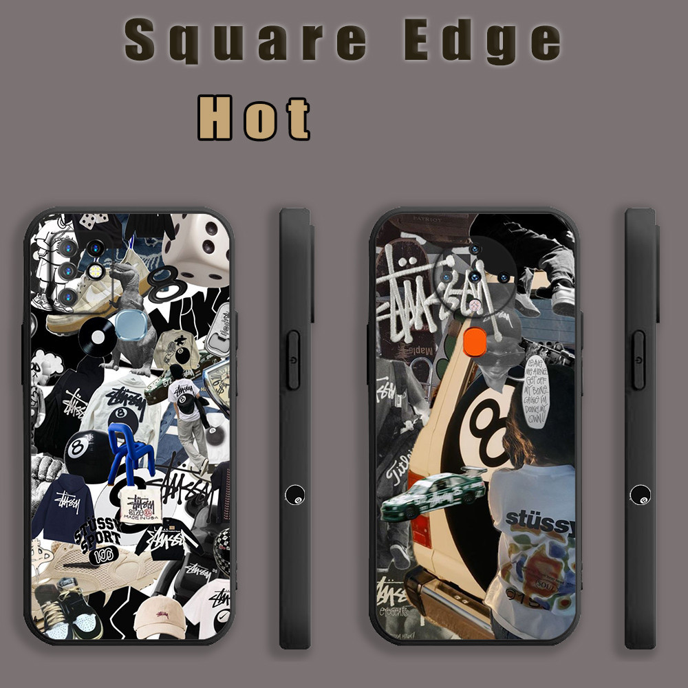 ปลอกสําหรับRedmiหมายเหตุ 12s 12 Pro Turbo 13 Pro K70 A2 4G 5G Stussy 8 Ballโลโก้ArtบิลเลียดRZ007 เคส