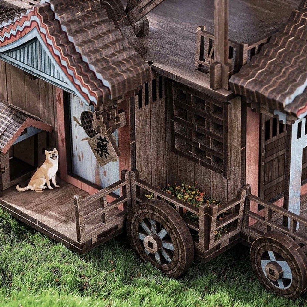 Lotus Tower Carriage Assembly Model ไม้ปริศนา 3 มิติเครื่องประดับของขวัญ IQIYI [ของแท้อย่างเป็นทางก