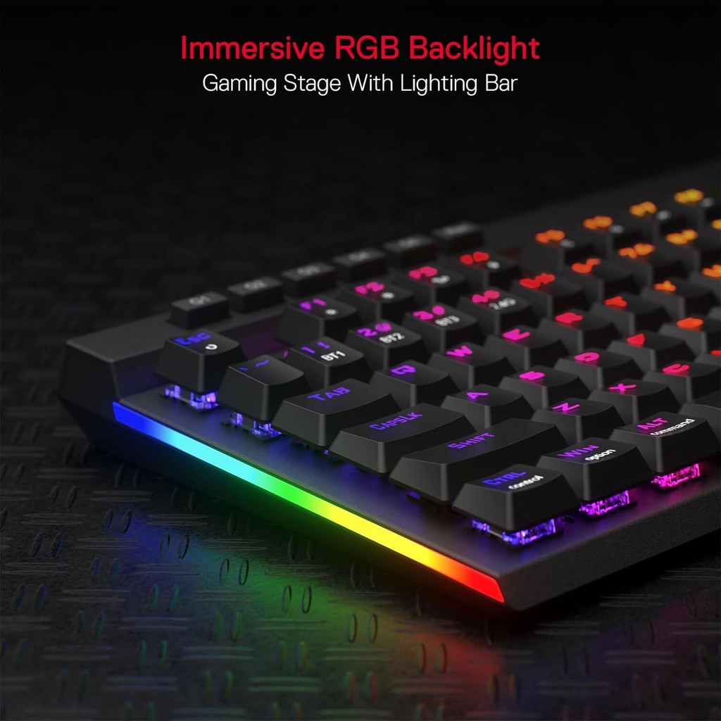 K580 Redragon Pro Keyboard Gaming RGB ไร้สาย3โหมด104ปุ่มสวิตช์สลับร้อน