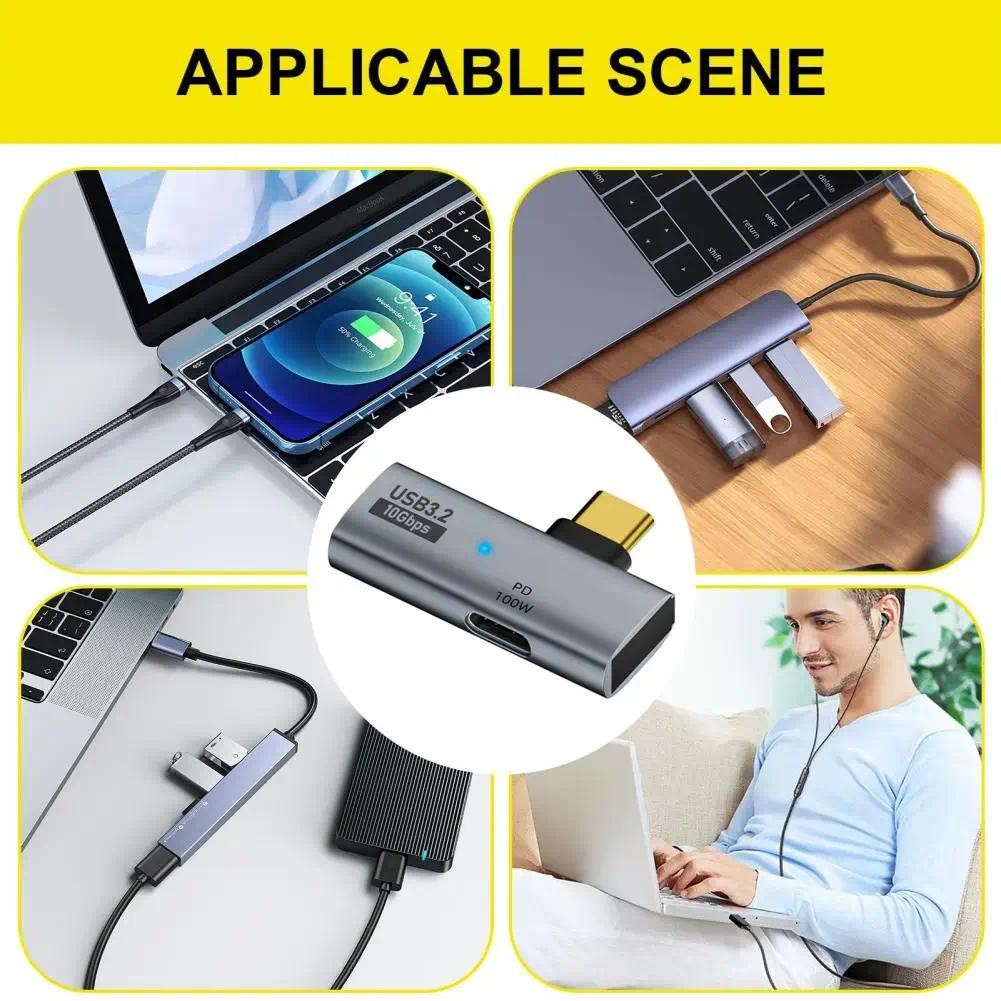 Usb C หูฟังและอะแดปเตอร์ชาร์จ 1 ใน 2 Out Type C อะแดปเตอร์เสียง PD100W Fast Charging USB C Splitter สําหรับ Ip