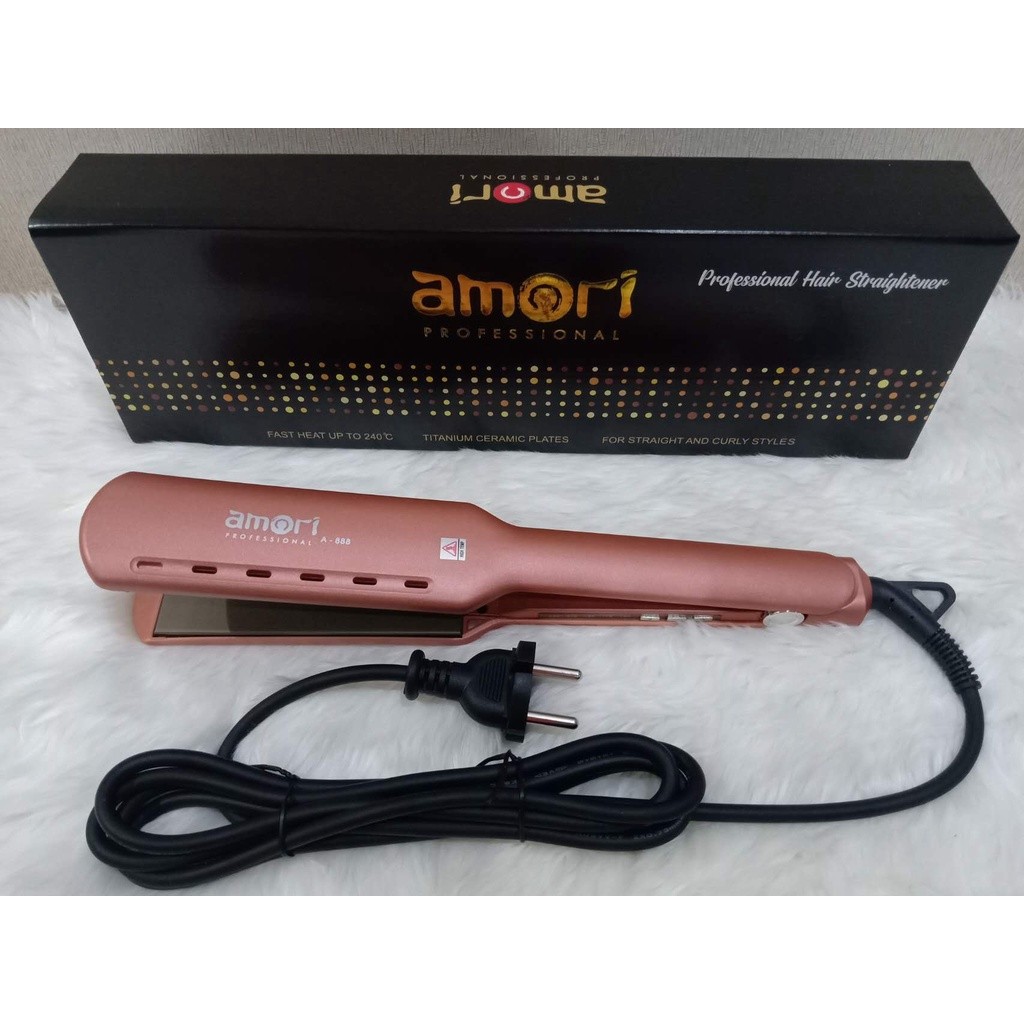 Amori/amori-888/เครื่องหนีบผม 2in1 แผ่นกว้างตรง