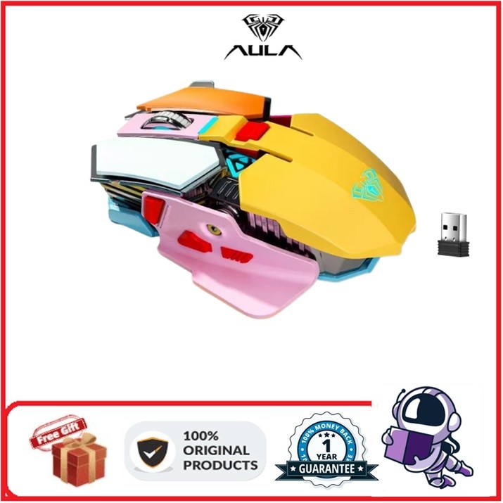 Aula SC300 Wolf Spider เมาส์ไร้สาย Typec แบบชาร์จไฟได้ สําหรับคอมพิวเตอร์ โน๊ตบุ๊ค