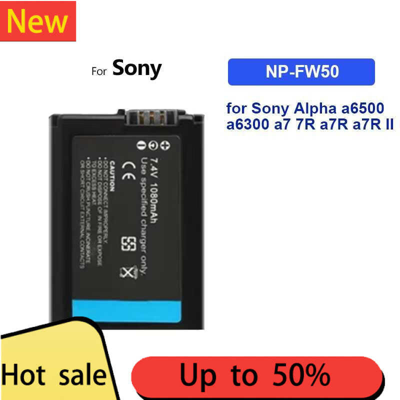 NP-FW50 แบตเตอรี่ เหมาะสำหรับ Sony Alpha a6500 a6300 a7 7R a7R a7R II a7II NEX-3 NEX-3N NEX-5