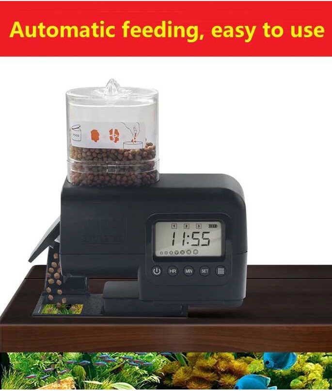 Aquarium JUWEL Automatic Fish Injector เครื่องคิดเลขแบบดิจิตอล LCD Time Feed