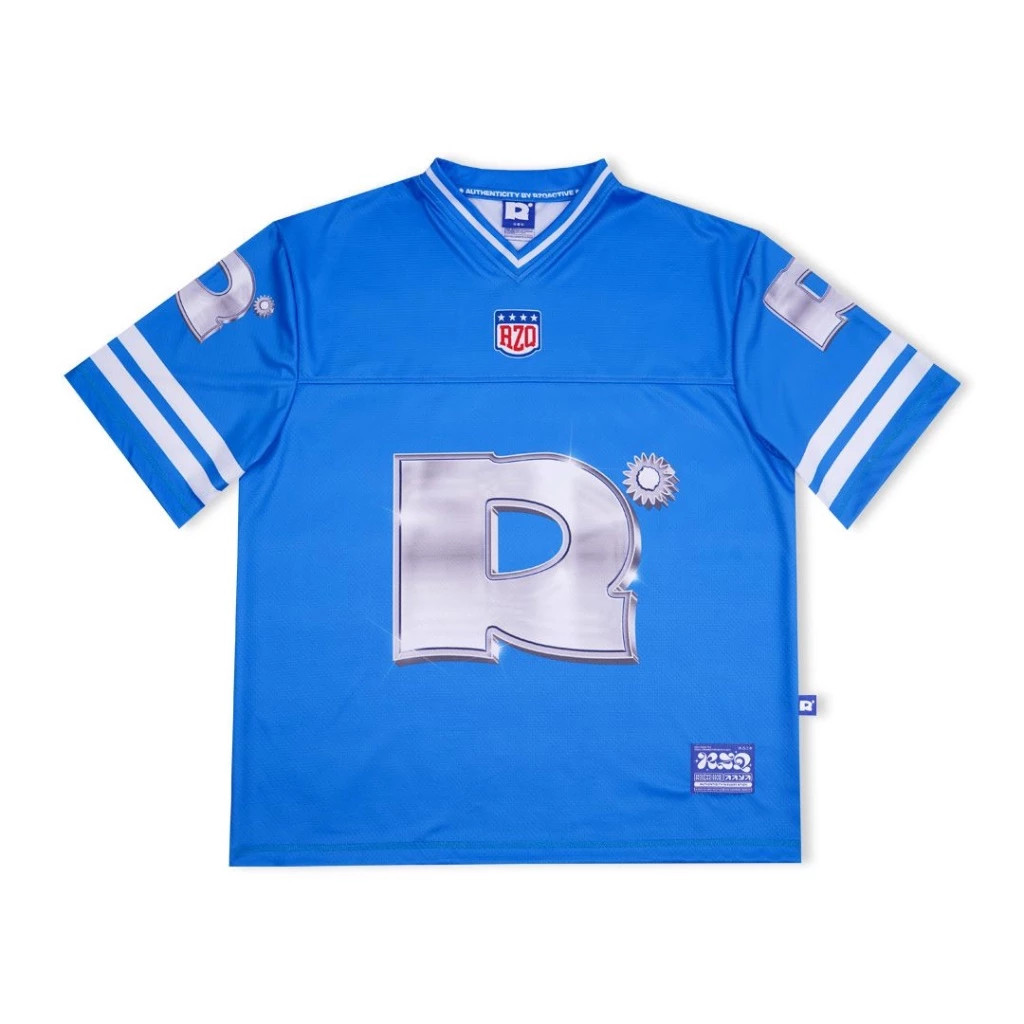 Rzq/series Alphabet R/Streetwear/Jersey/Oversize/Boxy Fit/Retro/Vintage/Music/Rugby/y2k/Bloke Core/K
