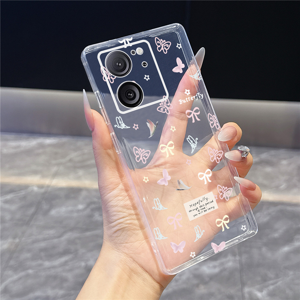 ดอกไม้น่ารักโปร่งใส Anti Crack Case Redmi K60 ULTRA Case