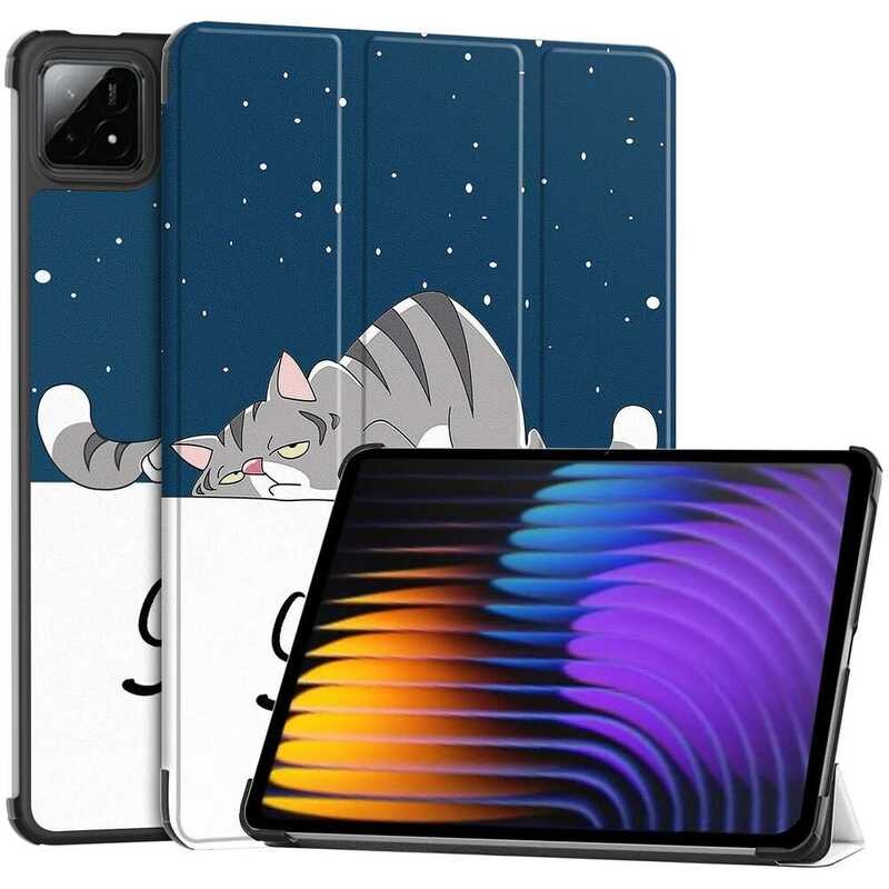 Pad แม่เหล็กสำหรับ 7 Pro 11.2 นิ้ว ขาตั้งพับสามทบ ปกแท็บเล็ตหนัง PU Funda สำหรับ Xiaomi Pad7 7Pro 20