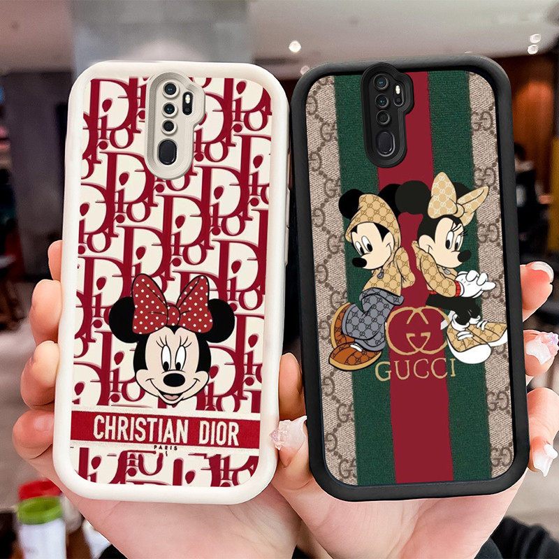 ปลอกกันกระแทกสําหรับ OPPO A9 A5 F11 Reno 8T 2Z 2F Pro WF27 Mikey Mouse หรูหรา