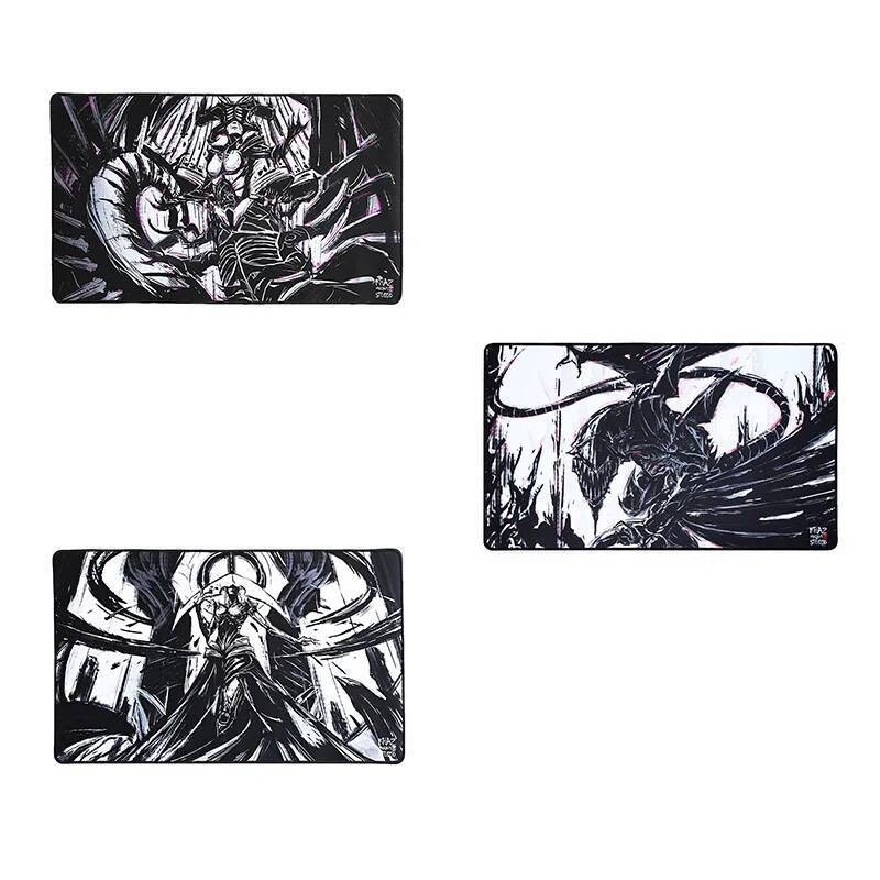 60*35*0.2 ซม.Treatment การ์ดเกมอุปกรณ์เสริม MTG เฉพาะเกมการ์ด PlayMat สีดําสีขาว Praetor Hobby Collection ของเล่น
