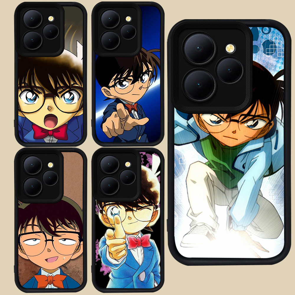 ปลอกสีดําสําหรับ Tecno Spark Pova 5 POP 20 8 6 GO 4 9 7 Pro GO1S GO1 2024 2023 2025 Plus Camon 12 40