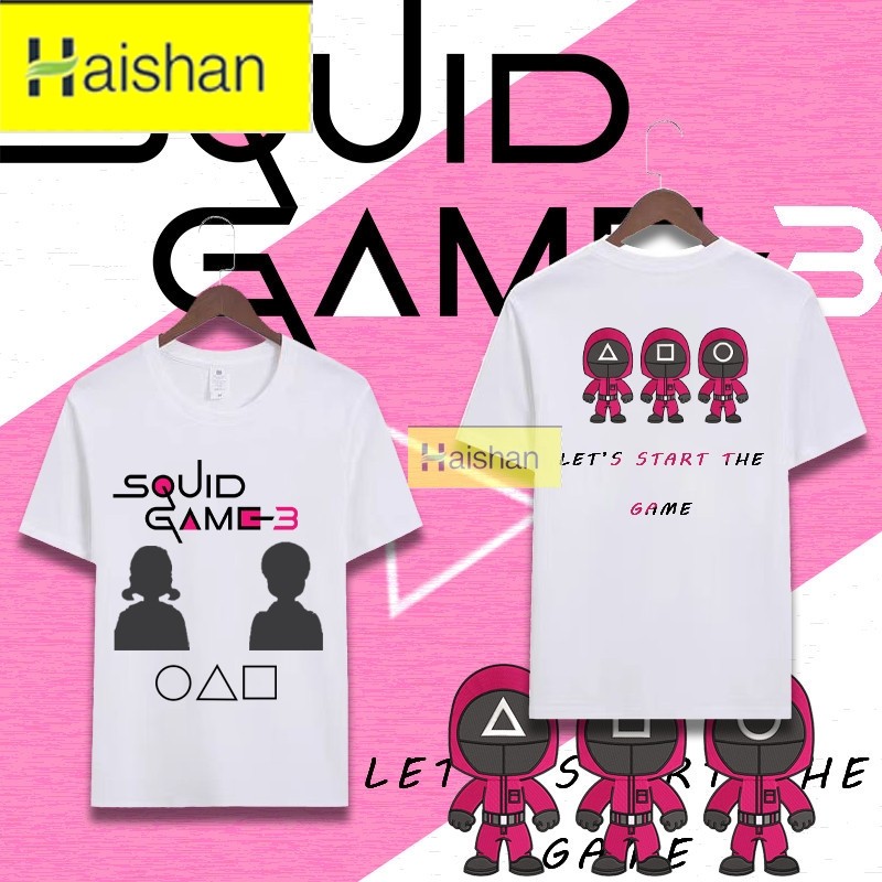 ใหม่ เสื้อยืดของเกม Unisex " Squid Game - Season 3 " Men's เกมปลาหมึก T-Shirt เป็นกลาง