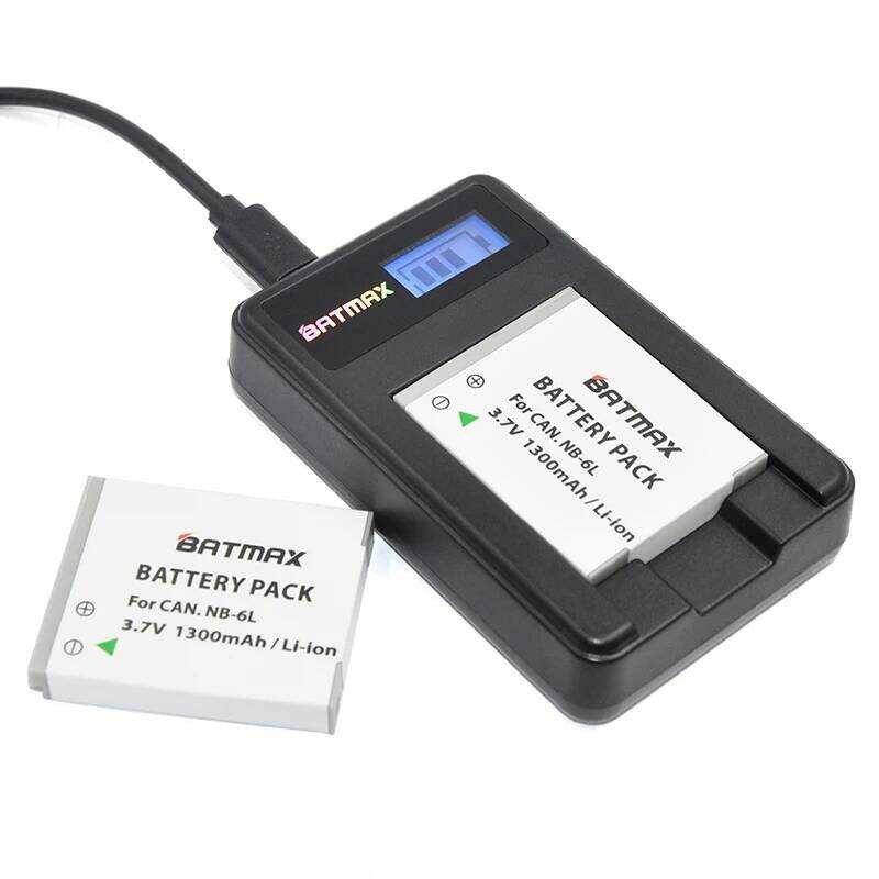 ▥ K 1300Mah Nb-6L Nb-6Lh Nb6l แบตเตอรี่ + ที่ชาร์จ USB LCD สำหรับ CANON Digital 85 Powershot S9