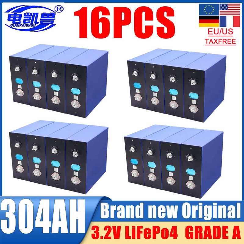 3.2V 16PCS 320AH 280AH 340AH 105AH lifepo4 DIY 48V เรือไฟฟ้า การเก็บพลังงานแสงอาทิตย์ แบตเตอรี่ในครั