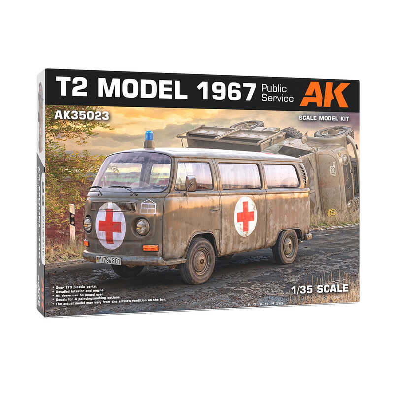ชุดโมเดล AK SCALE AK35023 1/35 T2 VAN 1967 รุ่นบริการสาธารณะ