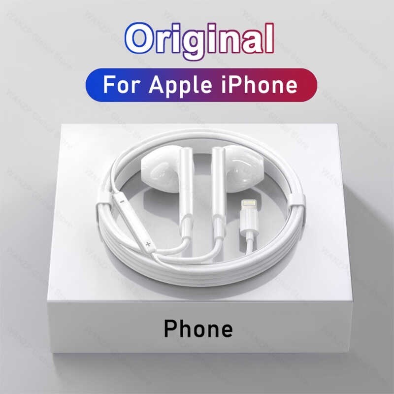 หูฟังแบบมีสายต้นฉบับสําหรับ Apple iPhone 14 12 11 13 Pro Max Mini 14 Plus หูฟังบลูทูธ X XR