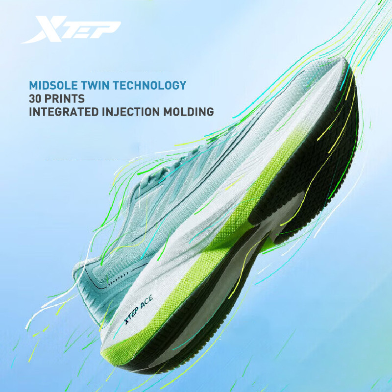 Xtep One Piece รุ่นผู้หญิงรองเท้าวิ่ง 3D การพิมพ์ Rebound ทนต่อการสึกหรอ Amortization