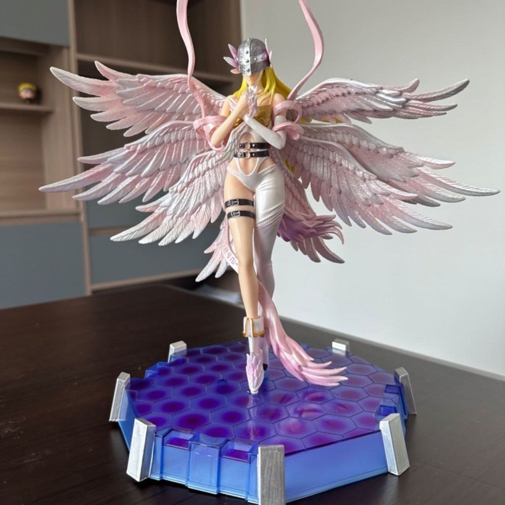 [ขายแล้ว 999+] Digimon Angelmon Celestial Beast Moon Temple Figure Luminous Animation Model ในสต็อก