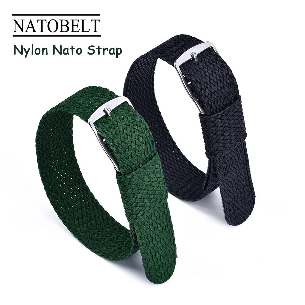 สายรัดไนลอน Perlon ทอสายนาฬิกาไนลอน 22 มม.Nato สายไนลอนสายนาฬิกาแฟชั่นอุปกรณ์เสริมนาฬิกา