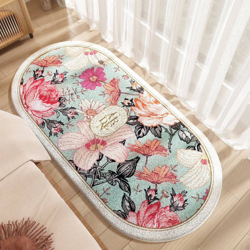 Pattern Bedside wer or Mat Thick Retro Lounge Rug Pink Girl Bedro Decor Plush Carpet Fluffy Soft Ca