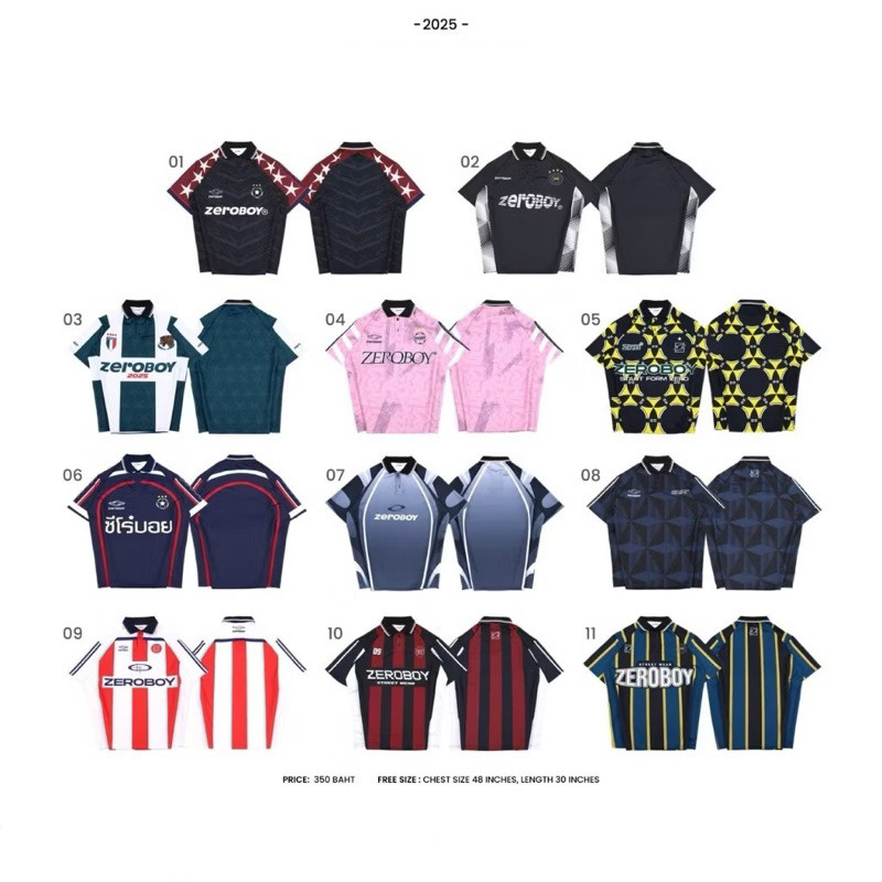 ZEROBOY - JERSEY COLLECTION " เสื้อโปโล New Collection SS25 " ทั้งหมด 11 แบบ