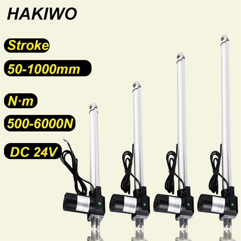 HAKIWO ตัวกระตุ้นเชิงเส้น 24V Linear Actuator 6000N 100/400 มม.500 มม.700 มม.Stroke Caravan