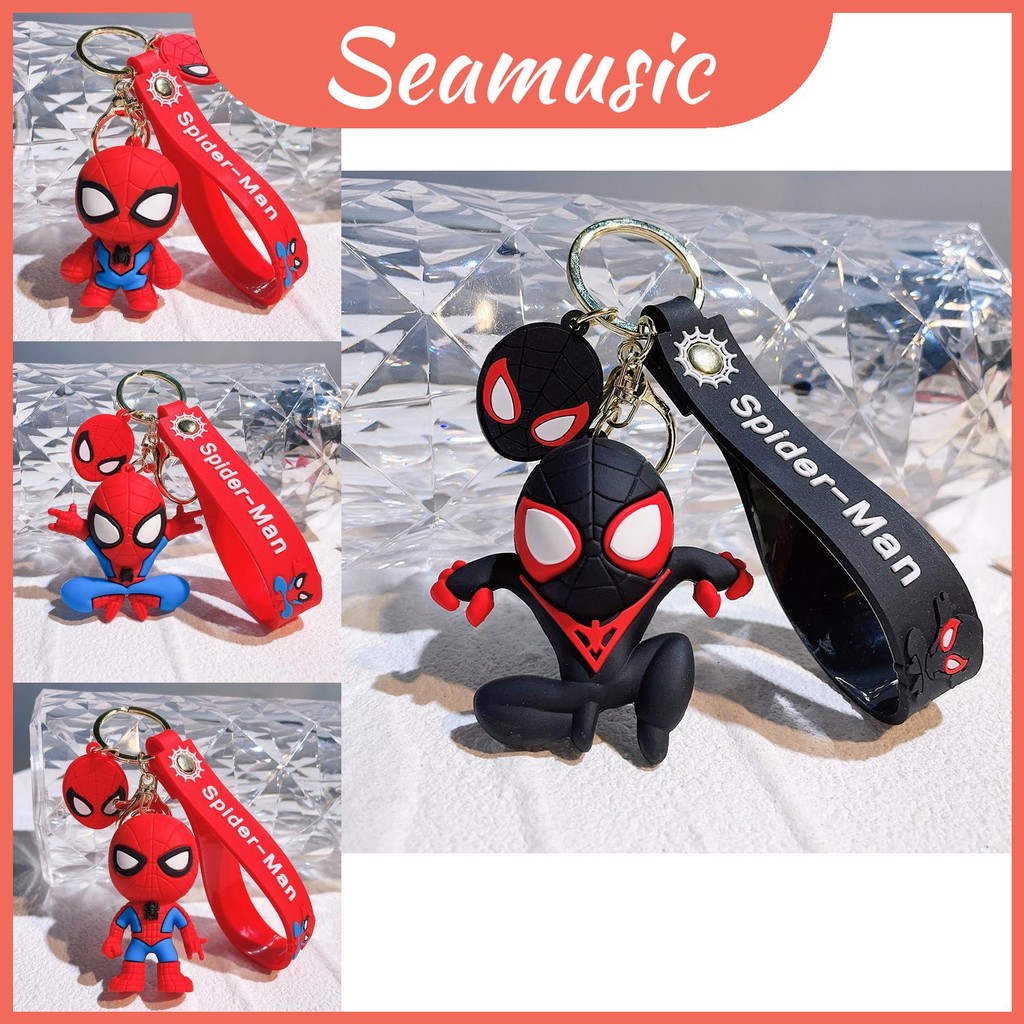 Spiderman Stylish Marvel Key Accessory ทนทานพวงกุญแจซิลิโคนเหมาะสําหรับของขวัญวันเกิด