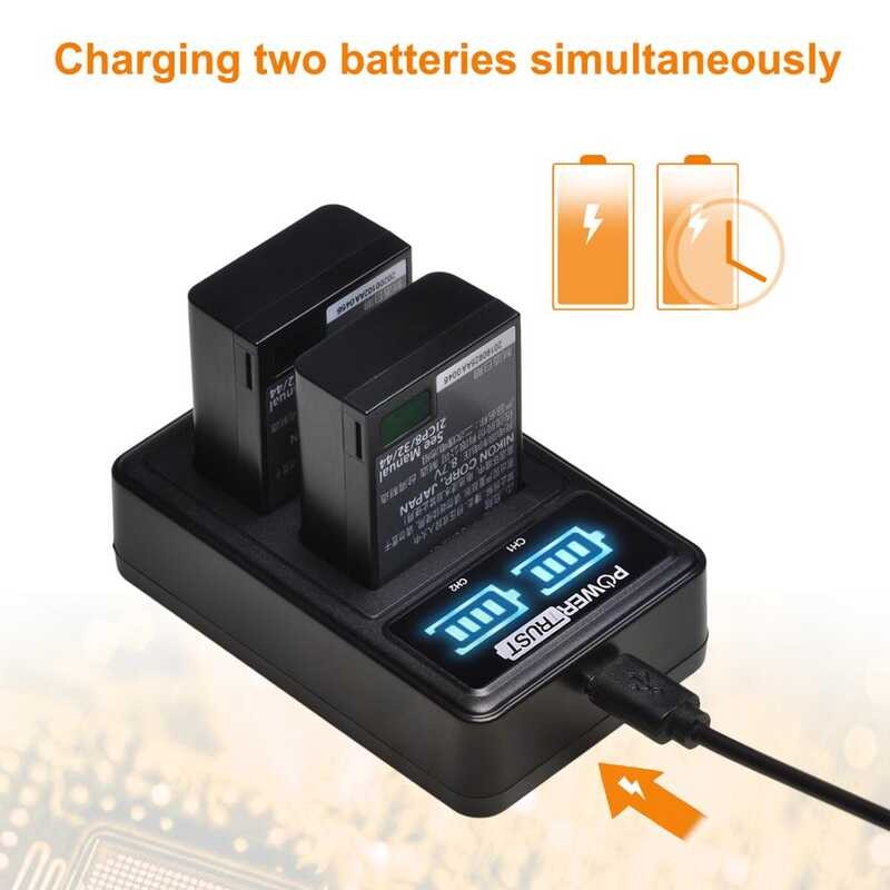 Δ 7.6V 1680Mah Enel25 Enel25b แบตเตอรี่และ LED ชาร์จ USB สำหรับ Nikon Z