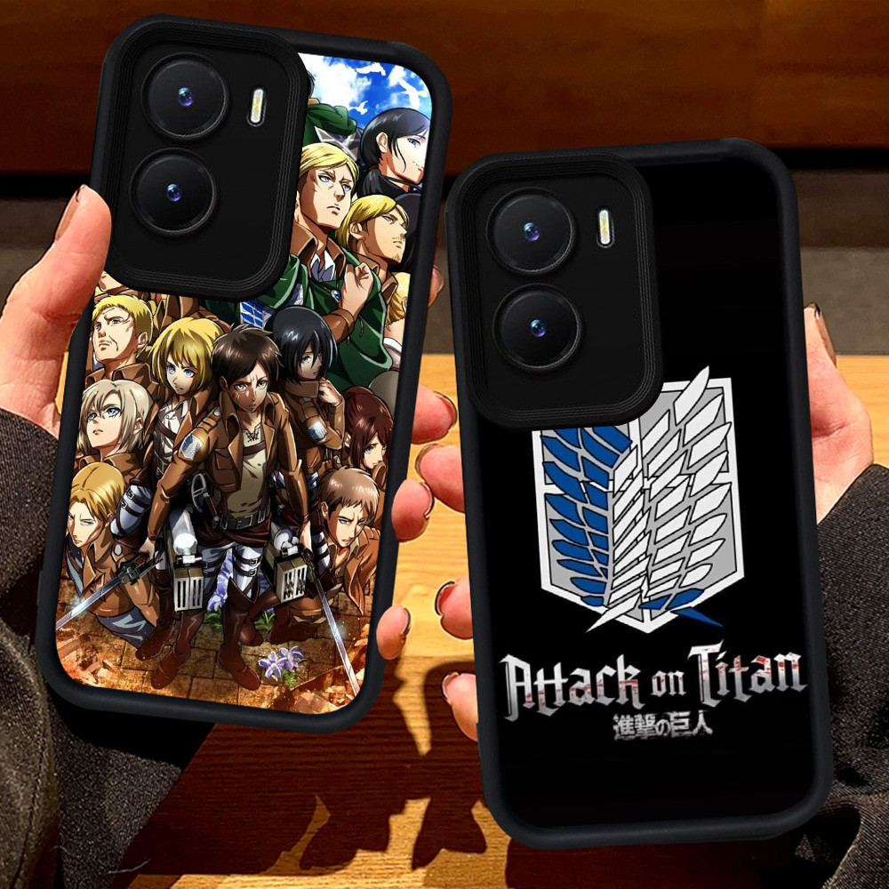 S38โจมตีTitanสําหรับVIVO Y75 Y01 T4 IQOO 13 Z10 Z9 Y55 Y22s Y22 Z9X Y15s Y15a Y35 Y16 Y56 5Gสีดํา