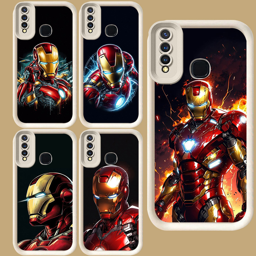 R26 Iron Man สําหรับ VIVO Y30 Y91 Y93 Y12 Y50 Y91C Y17 Y30i Z1 Pro V9 Y15 Y19 Y95 สีขาว