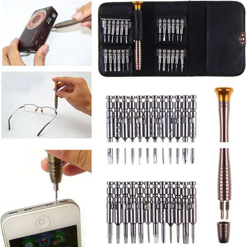 Torx ชุดซ่อมไขควง 25 in 1 สำหรับ iPhone, โทรศัพท์มือถือ, แท็บเล็ต, พีซี, ร้านค้า iPhone, โทรศัพท์มือ