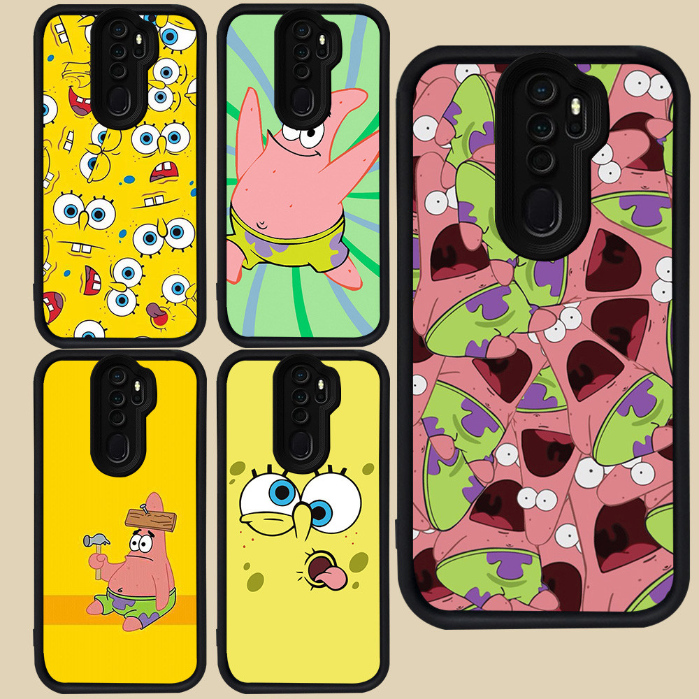 ปลอกสีดําสําหรับ OPPO A5 A37 A39 A9 2020 A83 Reno 2F F11 2Z Pro R22 SpongeBob