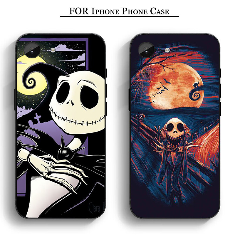 CU109 Jack Skellington iPhone 13 14 15 16 Pro Max Plus Mini 16E Soft Case