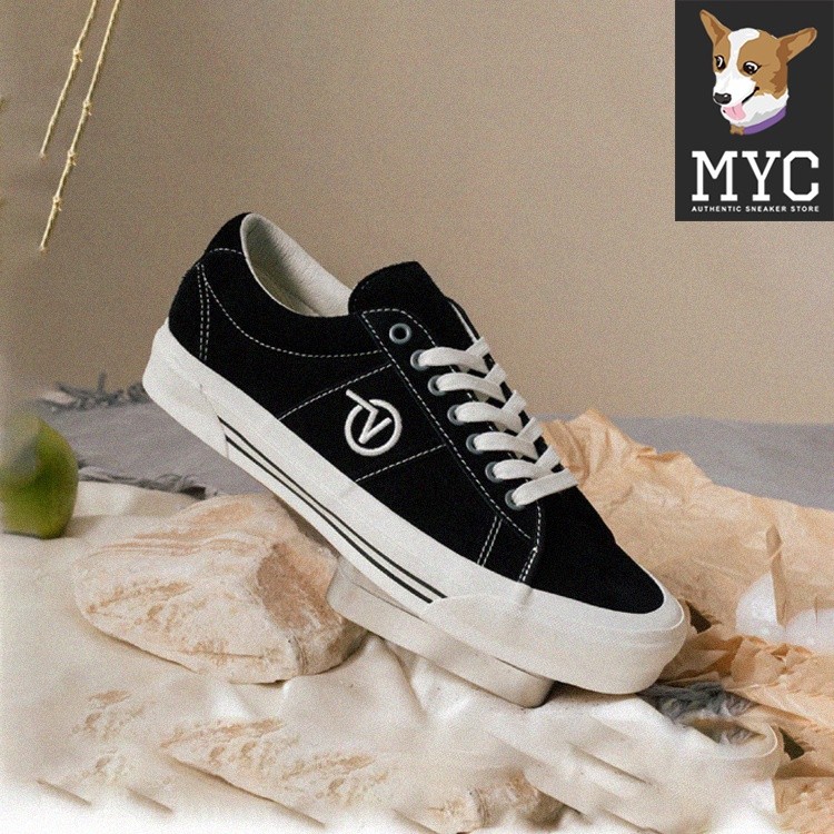 ♞Onhand 2 สี Vans Vault Og Sid LX Retro Leopard Sail สเก็ตบอร์ด Vn0a4u13ows/Vn0a4u13xc8 รองเท้า fre