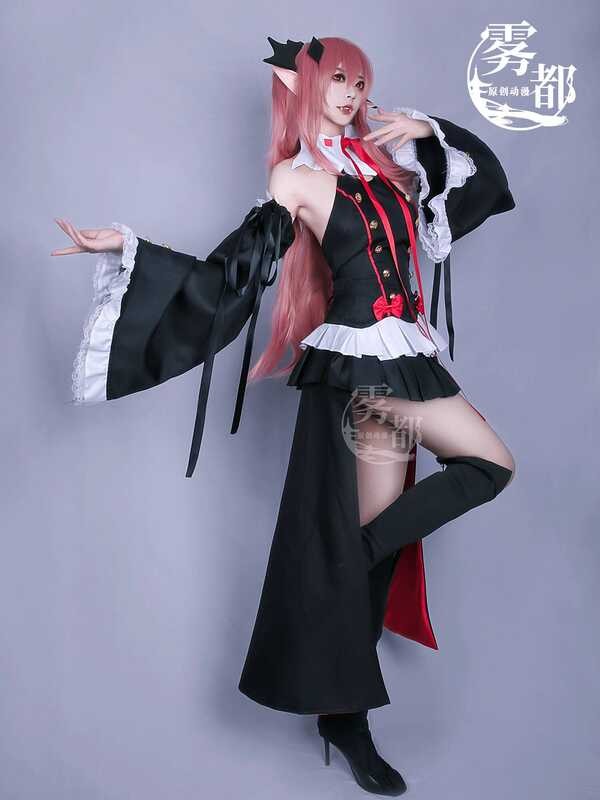 Kito Anime Seraph of the End Cosplay ตัวละครสาว Mikasa ชุดวampire สำหรับ HALLOWEEN
