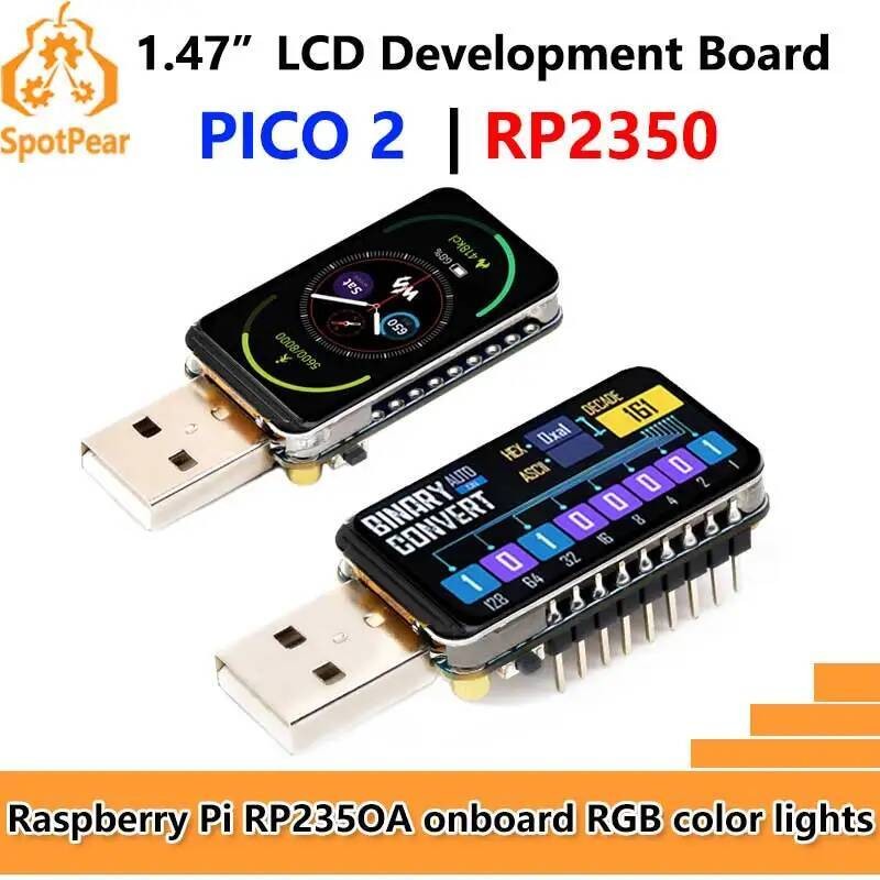 Raspberry Pi Pico 2 RP2350 1.47 นิ้ว LCD B Display Development board RP2350A 1.47 นิ้วหน้าจอ RGB สี