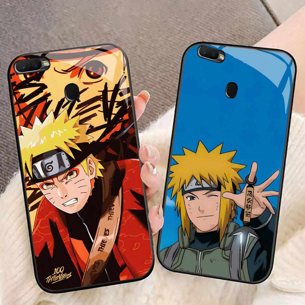 MK-86 Naruto Liquid HD Glass Casing สําหรับ OPPO A7 A12 A12S A11K A5S F9 F7 F5 Realme 2 Pro