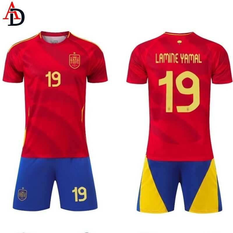 ❤ 2024-25 Spain UEFA European Football Championship Home Jersey Gavi I Lamine Yamal Sports Sets