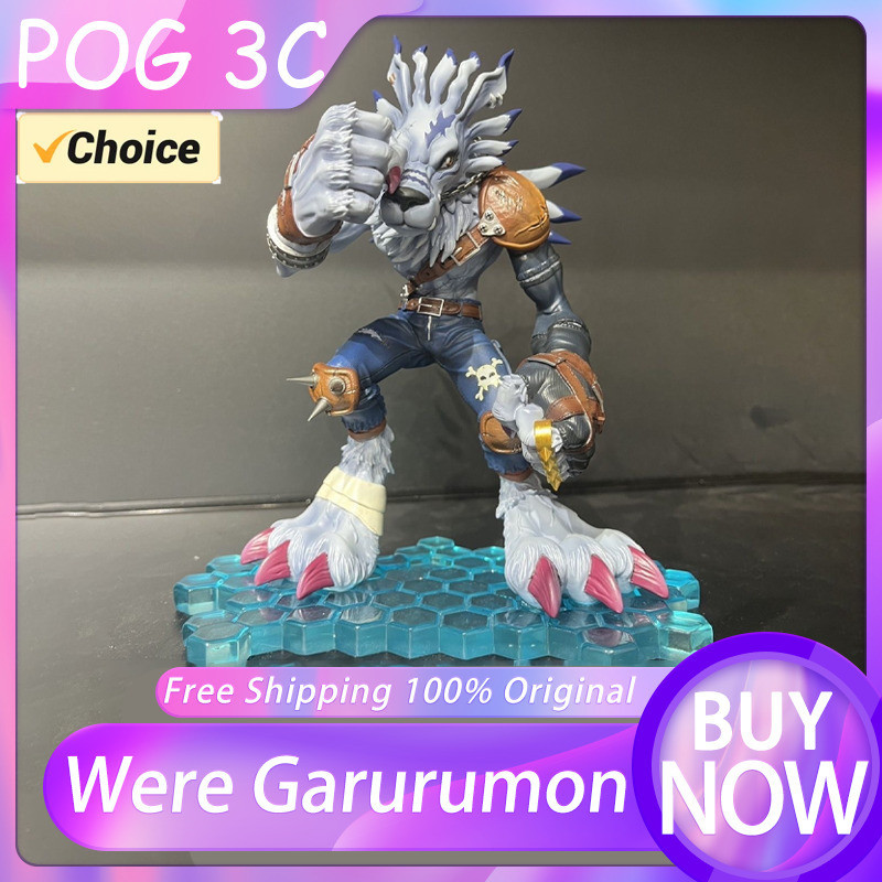 Digimon Adventure WereGarurumon รูปปั้น Megahouse GEM ซีรีส์อะนิเมะรูปพีวีซีชนิดบรรจุกล่องยี่ห้อใหม่