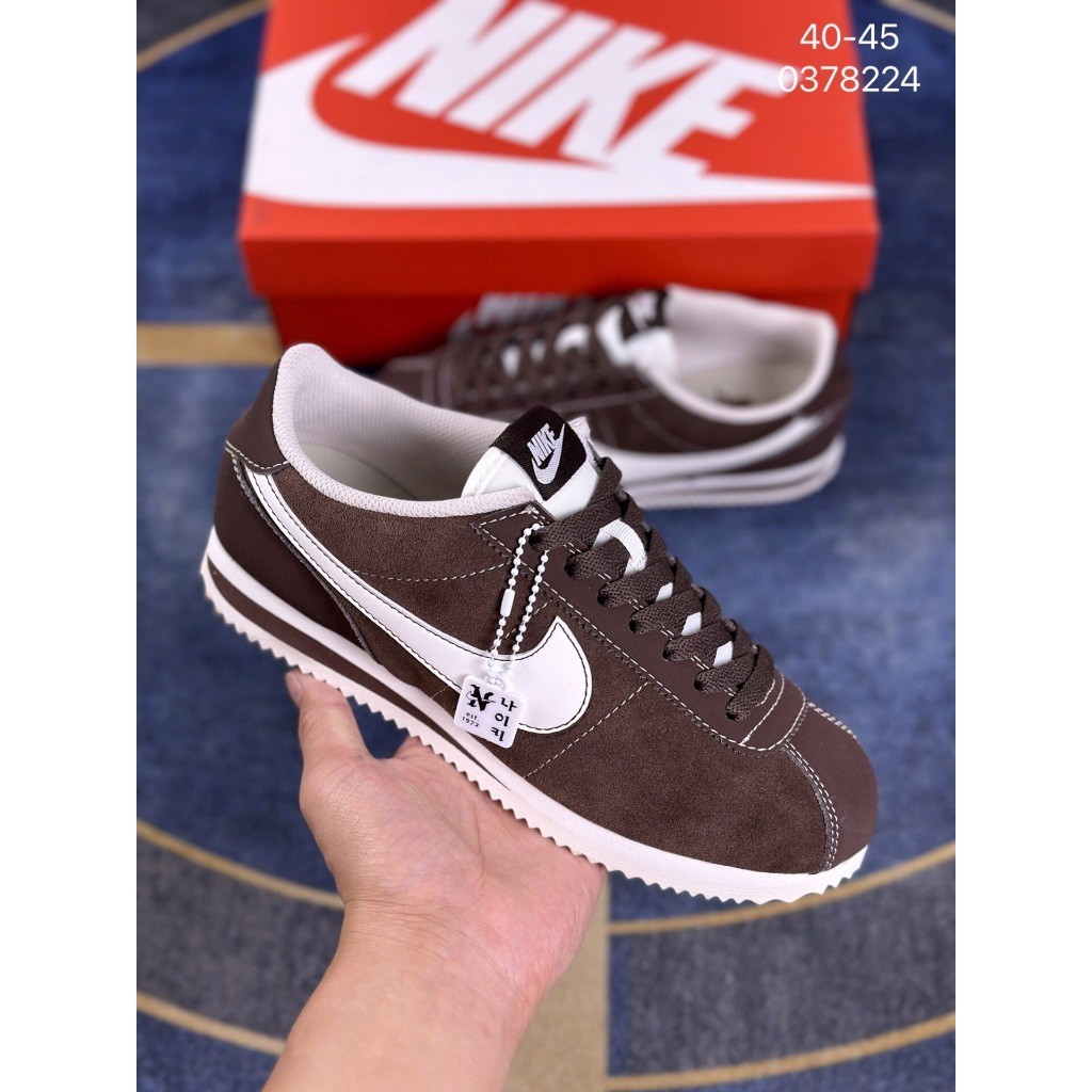 ฟิกเกอร์ Nike Classic Cortez Leather Forrest Gump Retro Sports Shoes Men Women Shoes Running Shoes