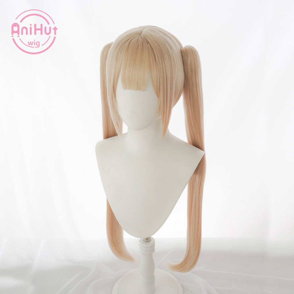 【Anihut】Marie Rose Cosplay Wig Game Azur Lane Dead Or Alive Blonde Heat Resistant Synthetic Hair