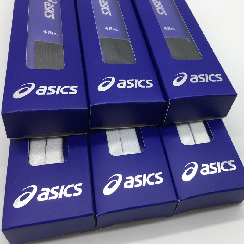 ASICS เหมาะสําหรับไอส เชือกผูกรองเท้าสําหรับผู้ชายและผู้หญิงเดิมผ้าฝ้ายแท้สองชั้นเชือกผูกรองเท้าเชือ