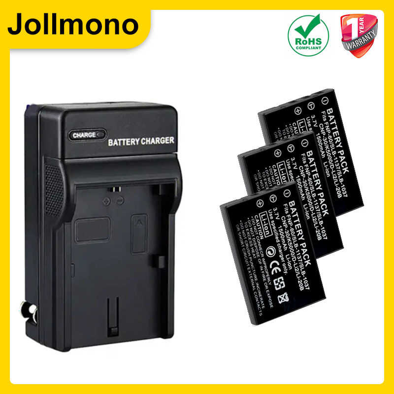 1500mAh a FNP-60 FNP60 แบตเตอรี่และเครื่องชาร์จสำหรับ Fujifilm Fuji ...