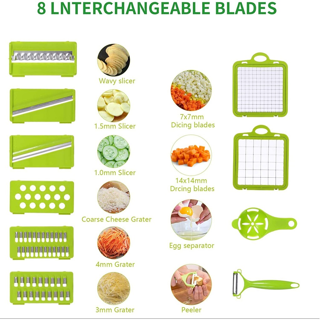 Multifunctional Veggie Vegetable Chopper Onion Food Slicer Potatoes Peeler Cutter Salad Dicer Egg S