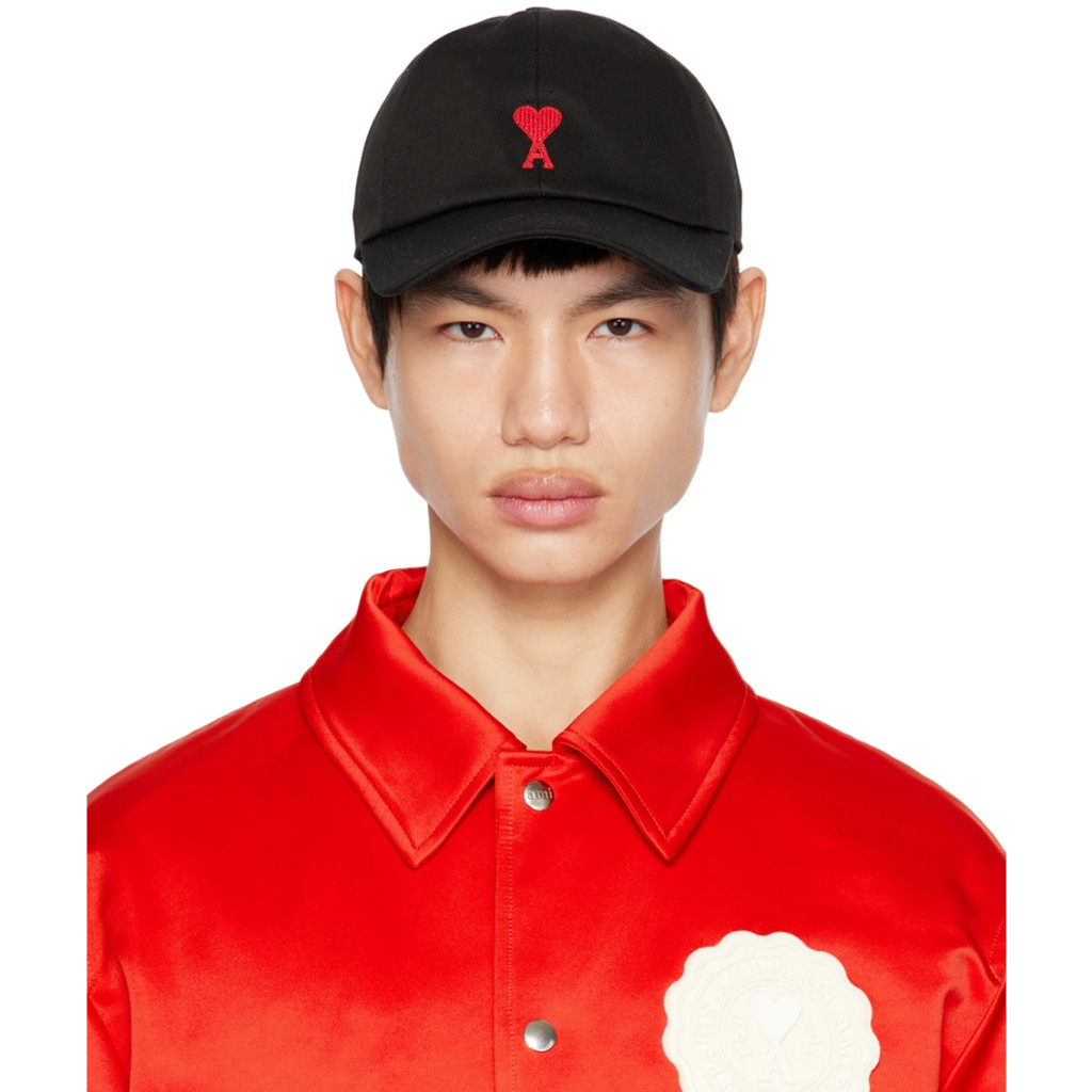 ♞,♘,♙หมวก Ami de Coeur Embroidery Cap ของแท้ พร้อมถุงผ้า vgt