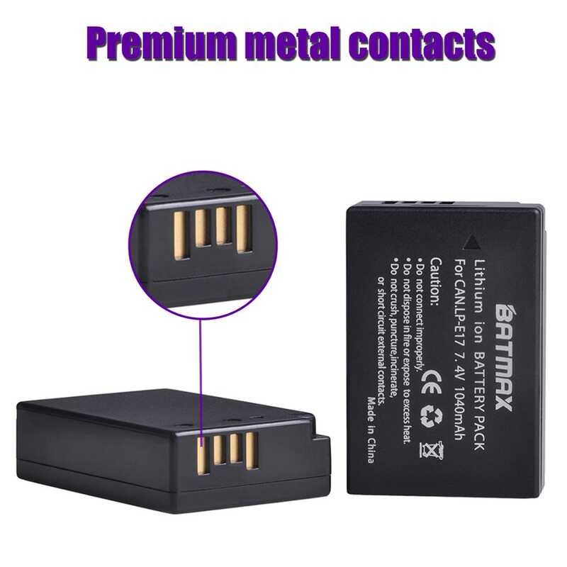 แบตเตอรี่กล้อง E58 E17 Batmax Lp-E17 Lpe17 LP + ที่ชาร์จไฟ LED แบบ