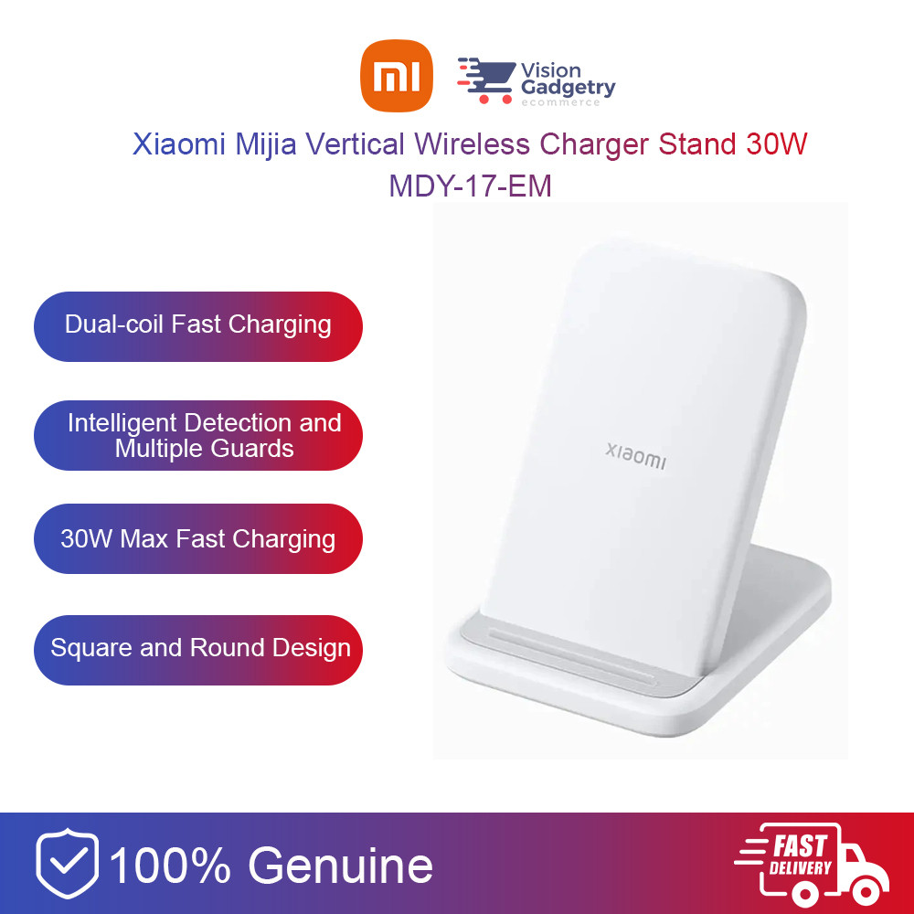 Xiaomi Mijia แท่นชาร์จไร้สายแนวตั้ง Pro 30W 50W Qi Quick Charge Type C MDY-17-EM MDY-14-EN ราคา ถูกที่สุด ดีลบีเคเค แกลเลอรีภาพที่ 2