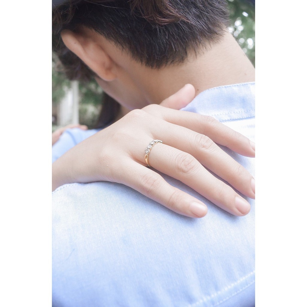 SPK Jewelry -แหวนเพชรแท้เบลเยียมคัท-แหวนแถวตราม้า-RingDiamond