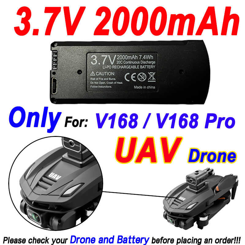Δ ต้นฉบับ Max GPS แบตเตอรี่ 7.4V 3000Mah 3.7V 2000Mah V68 / V168 Pro Drone แบ