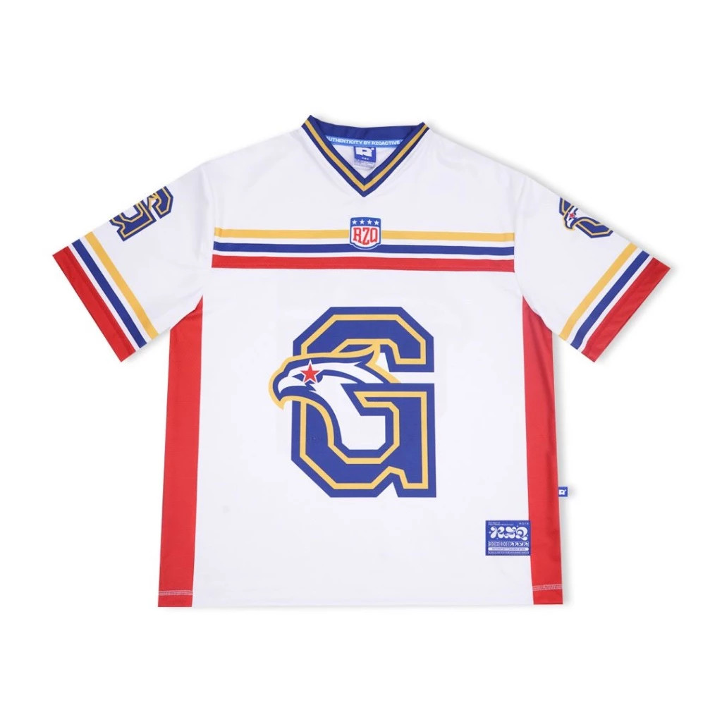 Rzq/series Alphabet G/Streetwear/Jersey/Oversize/Boxy Fit/Retro/Vintage/Music/Rugby/y2k/Bloke Core/K